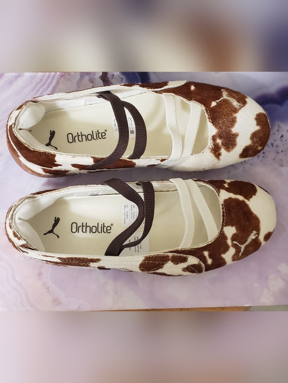 Puma Speedcat Cow-Print Ballet Shoes 5.5/ 36